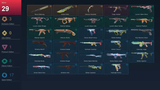 EU | Recon Balisong | Striker Knife | Velocity Karambit | Origin Vandal | 29 Skin | 29 Agent | 52 Buddy | Lv91