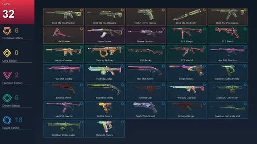 AP | RGX 11z Pro Phantom | RGX 11z Pro Operator | RGX 11z Pro Classic | RGX 11z Pro Firefly | 32 Skin | 26 Agent | 67 Buddy | Lv96