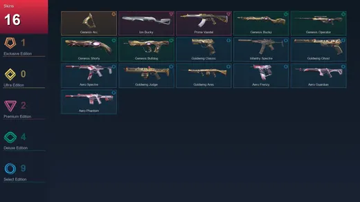 AP | Genesis Arc | Ion Bucky | Prime Vandal | Genesis Bucky | 16 Skin | 16 Agent | 21 Buddy | Lv41 — Valorant account