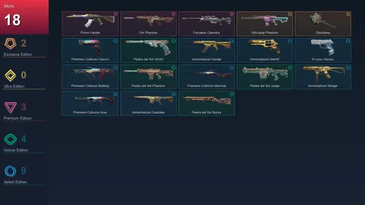 EU | Glitchpop Phantom | Obsidiana | Prime Vandal | Oni Phantom | 18 Skin | 21 Agent | 29 Buddy | Lv78 — Valorant account