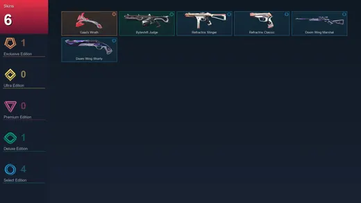AP | Gaia's Wrath | Byteshift Judge | Refractrix Stinger | Refractrix Classic | 6 Skin | 7 Agent | 6 Buddy | Lv13 — Valorant account
