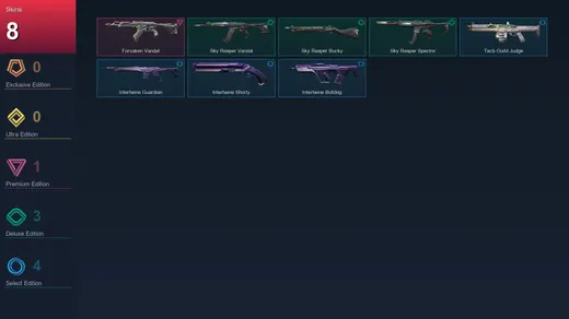 EU | Forsaken Vandal | Sky Reaper Vandal | Sky Reaper Bucky | Sky Reaper Spectre | 8 Skin | 7 Agent | 7 Buddy | Lv15