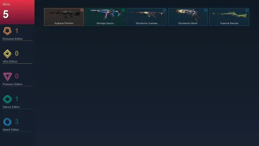 NA | Ayakashi Phantom | Montage Spectre | Stormborne Guardian | Stormborne Sheriff | 5 Skin | 8 Agent | 6 Buddy | Lv17