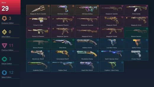 NA | Magepunk Shock Gauntlet | Glitchpop Classic | Glitchpop Bulldog | Magepunk Operator | 29 Skin | 24 Agent | 61 Buddy | Lv172 — Valorant account