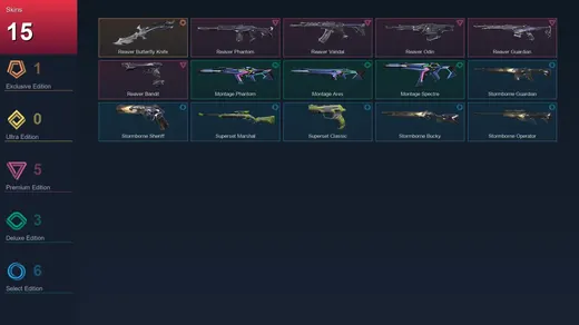 EU | Reaver Butterfly Knife | Reaver Phantom | Reaver Vandal | Reaver Odin | 15 Skin | 12 Agent | 15 Buddy | Lv36 — Valorant account