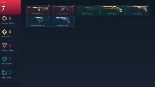 LA | Prime//2.0 Phantom | Reaver Vandal | Minima Operator | Velocity Shorty | 7 Skin | 19 Agent | 35 Buddy | Lv73