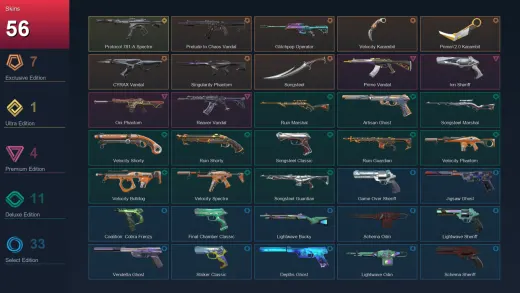 AP | Prelude to Chaos Vandal | Glitchpop Operator | Velocity Karambit | Prime//2.0 Karambit | 56 Skin | 24 Agent | 94 Buddy | Lv213