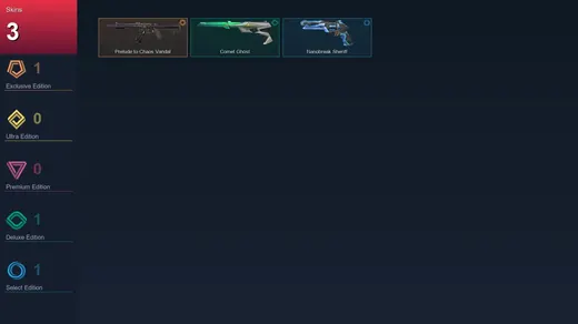EU | Prelude to Chaos Vandal | Comet Ghost | Nanobreak Sheriff | 3 Skin | 24 Agent | 33 Buddy | Lv83