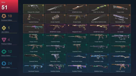 EU | Xenohunter Knife | XERØFANG Knife | RGX 11z Pro Blade | Torque Coiler | 51 Skin | 28 Agent | 50 Buddy | Lv83 — Valorant account
